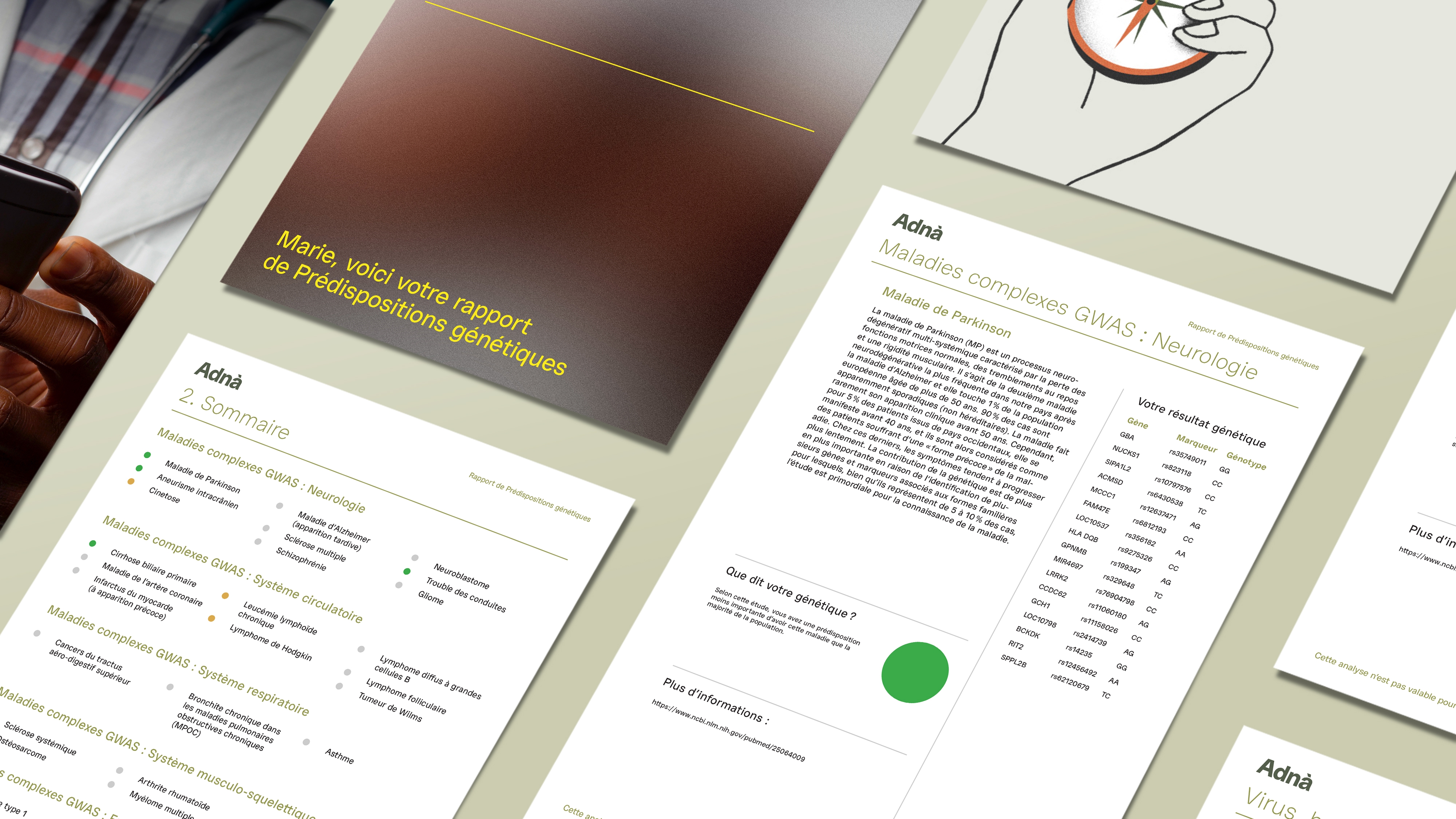 Adna Visuel Rapport Accueil GENETIC PREDISPOSITION FR
